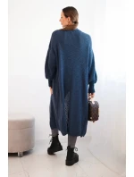 Dlhý svetrík tmavý denim Dlhý svetrík tmavý denim