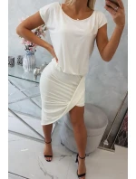 Asymetrické šaty v barvě ecru Asymetrické šaty v barvě ecru