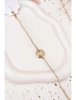 Dámský náramek s přívěskem model 21776927 s květinami zlatý - Boto