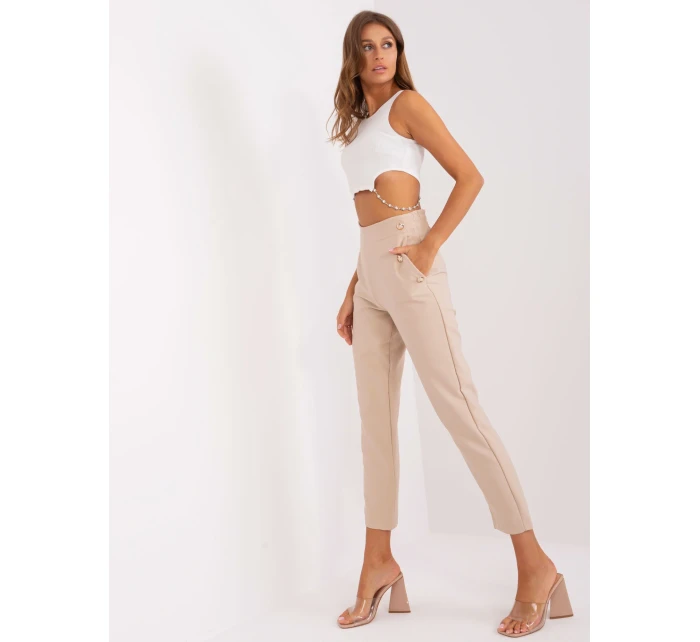 Spodnie TW SP model 18728137 jasny beżowy - FPrice Spodnie TW SP model 18728137 jasny beżowy - FPrice