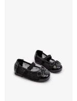 Detské balerínky s mašľou, čierne Jellema