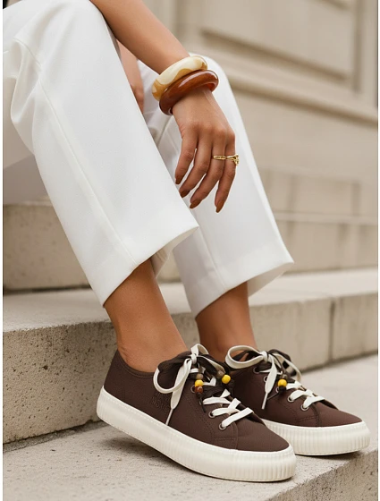 Dámské tenisky model 22159047 hnědé - FashionStreet