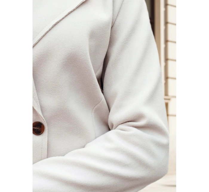 dámský oversize kabát dlouhý béžový Dstreet model 21981934 - FashionStreet dámský oversize kabát dlouhý béžový Dstreet model 21981934 - FashionStreet