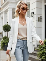 Dámske elegantné sako biele FashionStreet PY0143