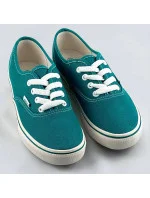 Dámske šnurovacie tenisky v tyrkysovej farbe (A8865)