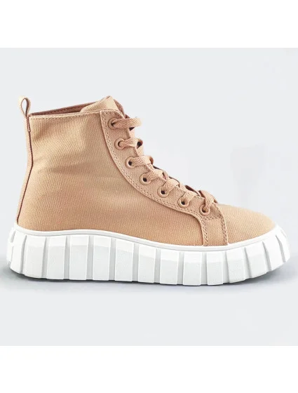 Béžové šnurovacie topánky (XA060) Béžové šnurovacie topánky (XA060)