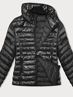 Dámska prešívaná bunda so stojačikom čierna (16M9108-392)