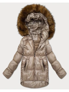 Béžová dámská bunda typu s kapucí model 21428675 - S'WEST