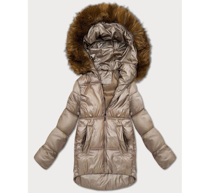 Béžová dámská bunda typu s kapucí model 21428675 - S'WEST