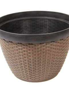 RATANOVÝ PLASTOVÝ KVETINÁČ S PRIEMEROM 30,5 CM SASKA ZÁHRADA