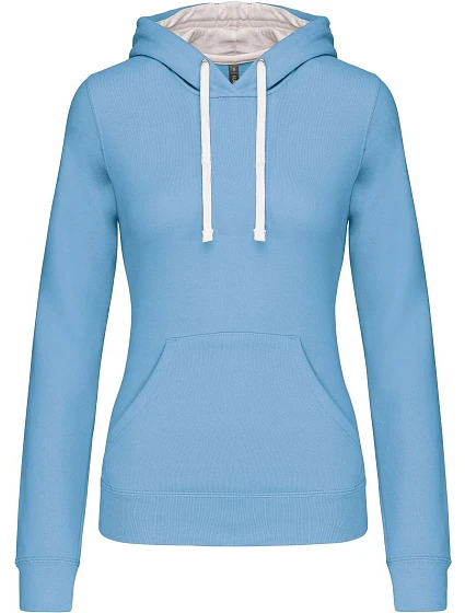 Kariban K 465 Dámska mikina s kontrastnou kapucňou 20.K465 sky blue/white Kariban K 465 Dámska mikina s kontrastnou kapucňou 20.K465 sky blue/white