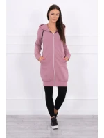 Mikina s kapucňou tmavo ružová