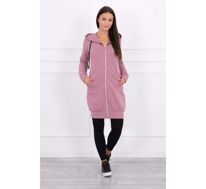 Mikina s kapucňou tmavo ružová