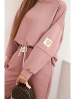 Dámsky maslový set s voľnou mikinou a nohavicami LOVE khaki Dámsky maslový set s voľnou mikinou a nohavicami LOVE khaki