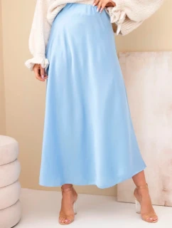Dámska viskózna sukňa predĺžená modrá