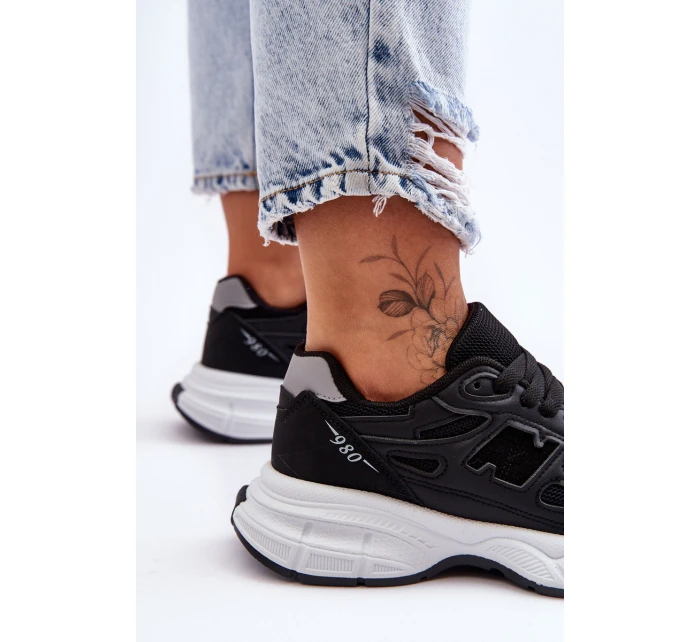 Modne Damskie Buty Sportowe Z Siateczką Czarne Venice