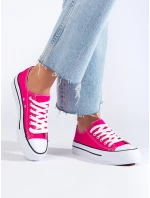 Krásné dámské tenisky růžové bez podpatku Krásné dámské tenisky růžové bez podpatku