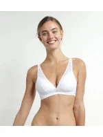 Dámska čipkovaná podprsenka s kosticami DIM TRIANGLE SOFT PADDED BRA - DIM - biela