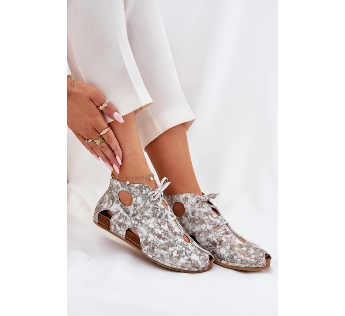 Vzorované Kožené Kotníkové Boty model 21693680 - Maciejka