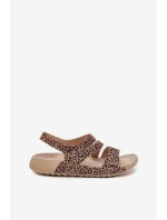 Dámské Kožené Sandály model 21698634 Leopard - Zazoo