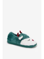 Vánoční dámské pantofle s motivem kožené zelené model 21772577 - Boto