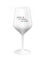 PROTOŽE BÝT ŘIDIČKA NENÍ PRDEL - bílá nerozbitná sklenice na víno 470 ml