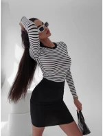 Dámsky top 278023 čierno-biely - Ola Voga Dámsky top 278023 čierno-biely - Ola Voga