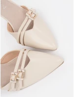 Pěkné dámské Jasnobeżowy  lodičky na jehlovém podpatku