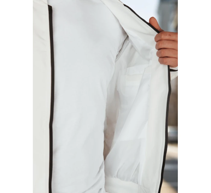 Pánská přechodná bunda bomber béžová Dstreet model 21986400 - FashionStreet Pánská přechodná bunda bomber béžová Dstreet model 21986400 - FashionStreet