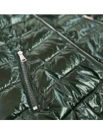 Zelená dámska vesta s kontrastnou podšívkou (B9549)