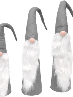 SADA ŠEDÝCH DEKORATÍVNYCH MIKULÁŠOV 60, 70, 80 CM detské