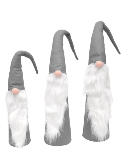 SADA ŠEDÝCH DEKORATÍVNYCH MIKULÁŠOV 60, 70, 80 CM detské