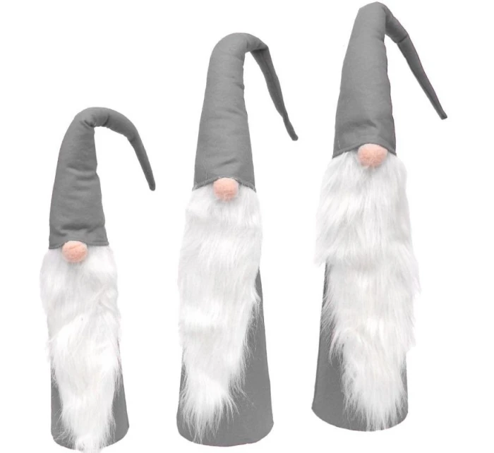 SADA ŠEDÝCH DEKORATÍVNYCH MIKULÁŠOV 60, 70, 80 CM detské