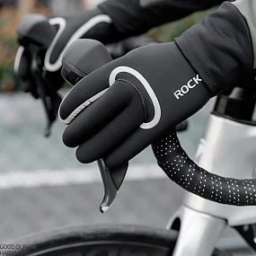 Rockbros nepremokavé cyklistické rukavice, veľkosť: L/XL - čierne Rockbros nepremokavé cyklistické rukavice, veľkosť: L/XL - čierne