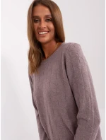 Sweter AT SW model 18895533 jasny fioletowy - FPrice Sweter AT SW model 18895533 jasny fioletowy - FPrice