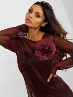 Dámska blúzka s tielkom LK KMPL 506635.54P čierna a červená - FPrice