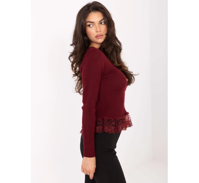 Sweter PM SW model 21365574 bordowy - FPrice