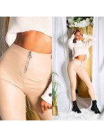 Sexy Highwaist faux leather pants with zip