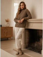 Dámský svetr béžový model 21982748 - Dstreet