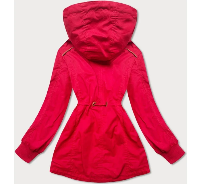 Krátká červená bunda parka s kapucí model 14948088 - LHD