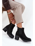 Botki Sztyblety Damskie Na Obcasie Ocieplane Czarne Zelia Botki Sztyblety Damskie Na Obcasie Ocieplane Czarne Zelia