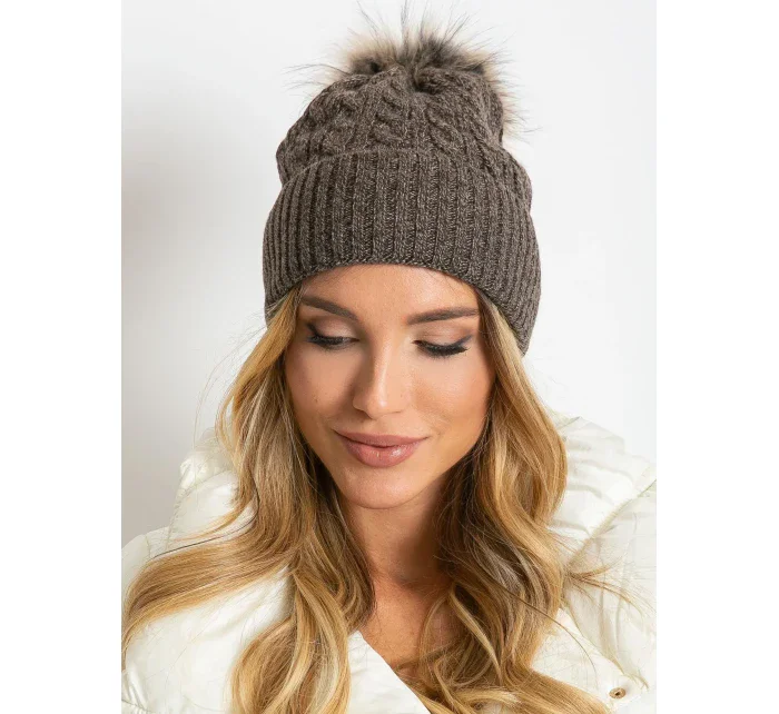 Dámská čepice AT CZ model 14831924 tmavě hnědá - FPrice Dámská čepice AT CZ model 14831924 tmavě hnědá - FPrice