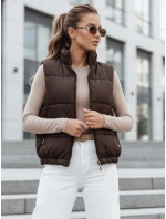 Dámská prošívaná vesta hnědá Dstreet model 21990653 - FashionStreet