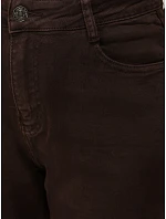 Jeansy damskie z wysokim stanem mom fit brązowe FashionStreet UY3236 Jeansy damskie z wysokim stanem mom fit brązowe FashionStreet UY3236