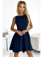 397-2 Elegantné šaty s dlhším zadným dielom - ZELENÉ 397-2 Elegantné šaty s dlhším zadným dielom - ZELENÉ