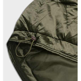 Krátka oversize bunda v khaki farbe (H-1109-13)