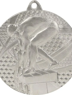 Strieborná medaila - plávanie - oceľová medaila