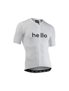 Cyklistické tričko NORTHWAVE Blade Hello Goodbye Jersey S/s, bílé