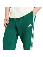 Pánske nohavice adidas Essentials 3-Stripes Fleece Tapered Cuffed zelené KY4129 Pánske nohavice adidas Essentials 3-Stripes Fleece Tapered Cuffed zelené KY4129