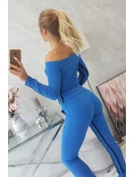 Súprava s dvojitým lemovaním nevädza modrá